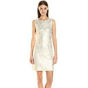 Chetta B Women's Sequin Lace Shift Dress,